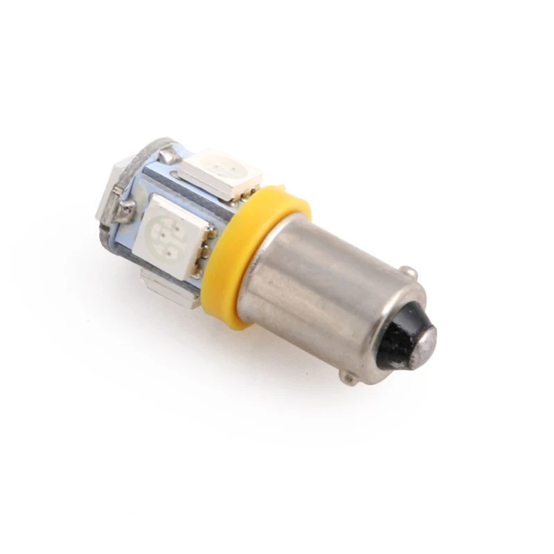 1 шт. T11 BA9S 5050 5 SMD Светодиодная лампа автомобильная 12В T4W 3886X H6W 363 желтый свет