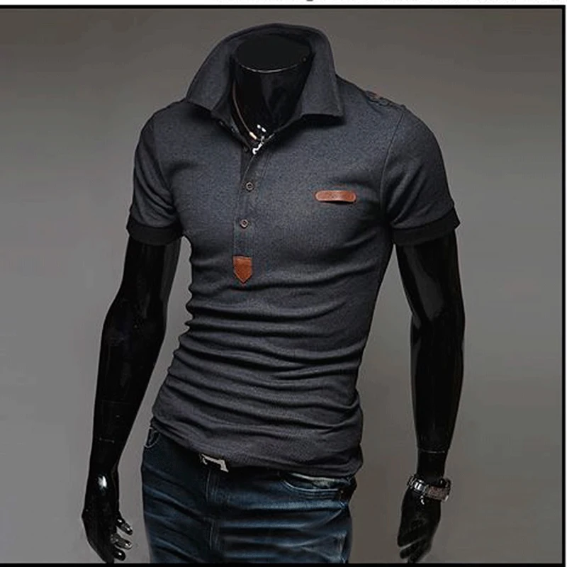 Рубашка LeeLion мужская с коротким рукавом приталенная Повседневная модная