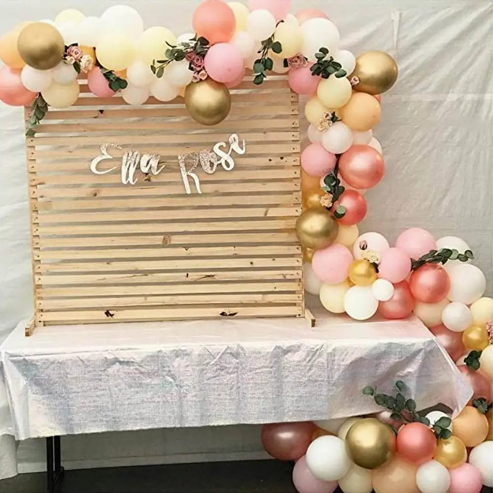 Пастельные воздушные шары арочная гирлянда 102 шт. розовые желтые золотые белые