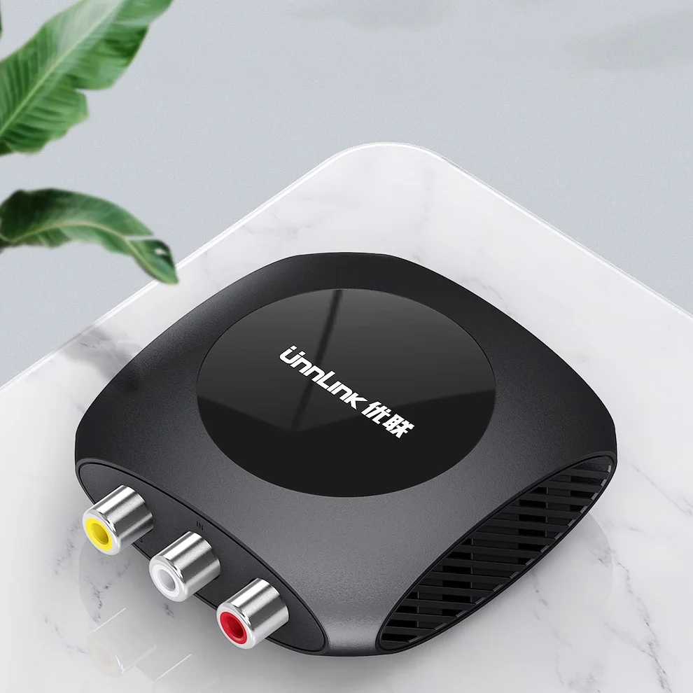 Unnlink RCA/AV к HDMI-совместимый адаптер преобразователь композитный CVBS с аудио 1080P NTSC/PAL