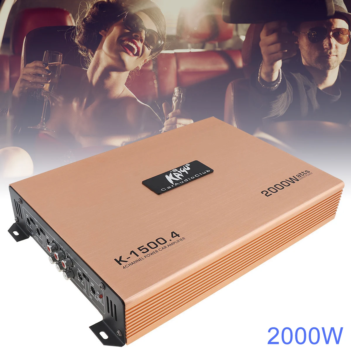 

2000W Class AB Digital 4 Channel Aluminum Alloy High Power Car Stereo Audio Amplifier for Car Home Theater Audio System
