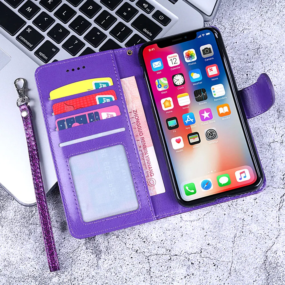 Блестящий чехол для Xiaomi redmi 6 Bling персонализированные изображения кожаный кошелек для iaomi redmi 6A мягкий кожаный фото женский кошелек