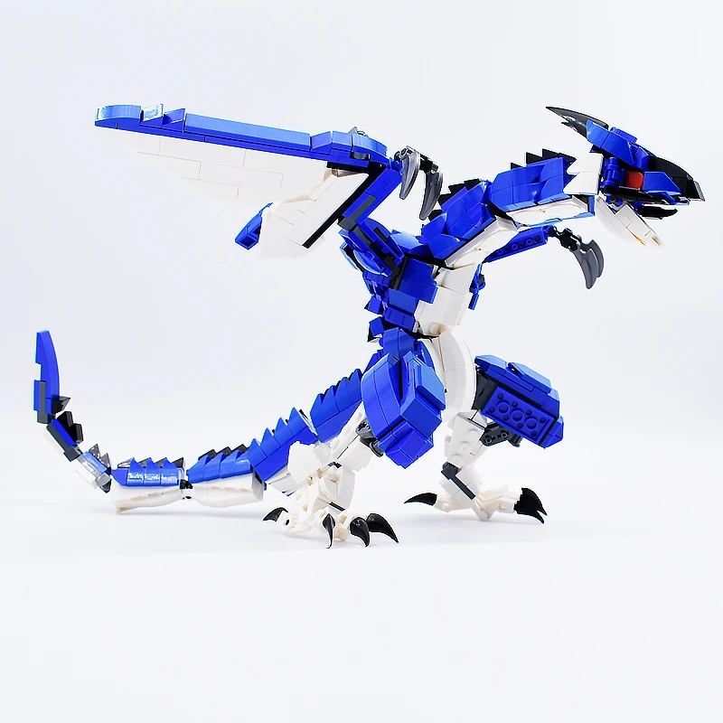 

DIY MOC DIY модель дракона мелкие частицы строительные блоки развивающая Игрушечная модель игрушка 21*33*39 см