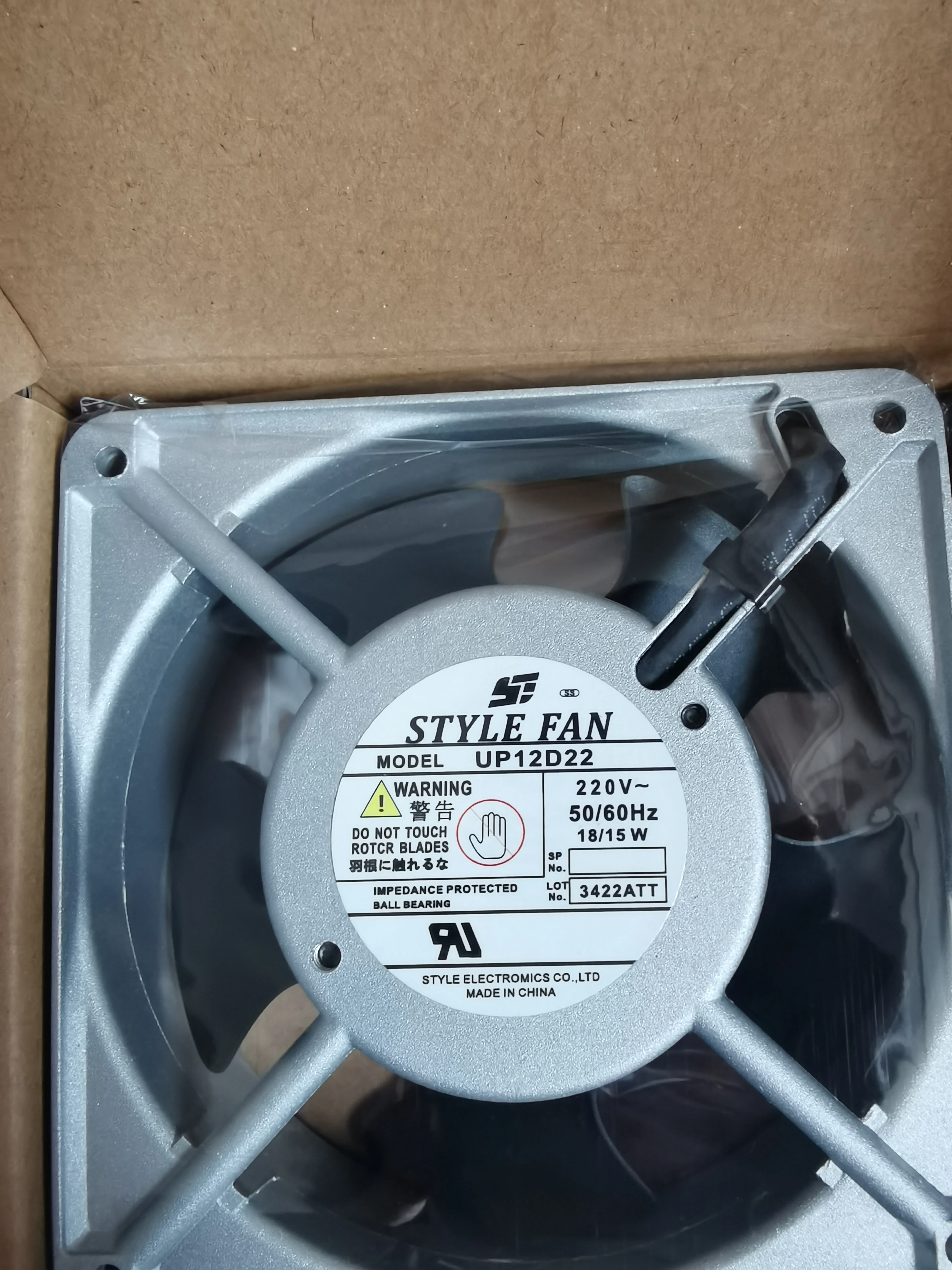 

STYLE FAN UP12D22 axial flow cooling fan 220v unit price 6 months warranty this is socket type