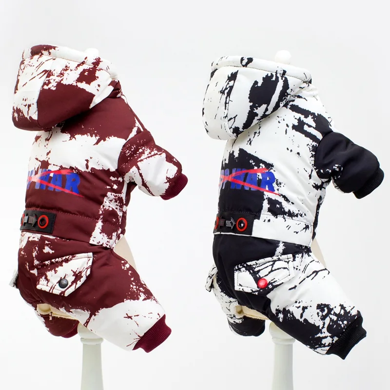 

New 4 Legged Winter Warm Dog Cotton-padded Clothes Autumn And Winter Coat jacket pet clothes For Dogs Warm Coat S-XXL