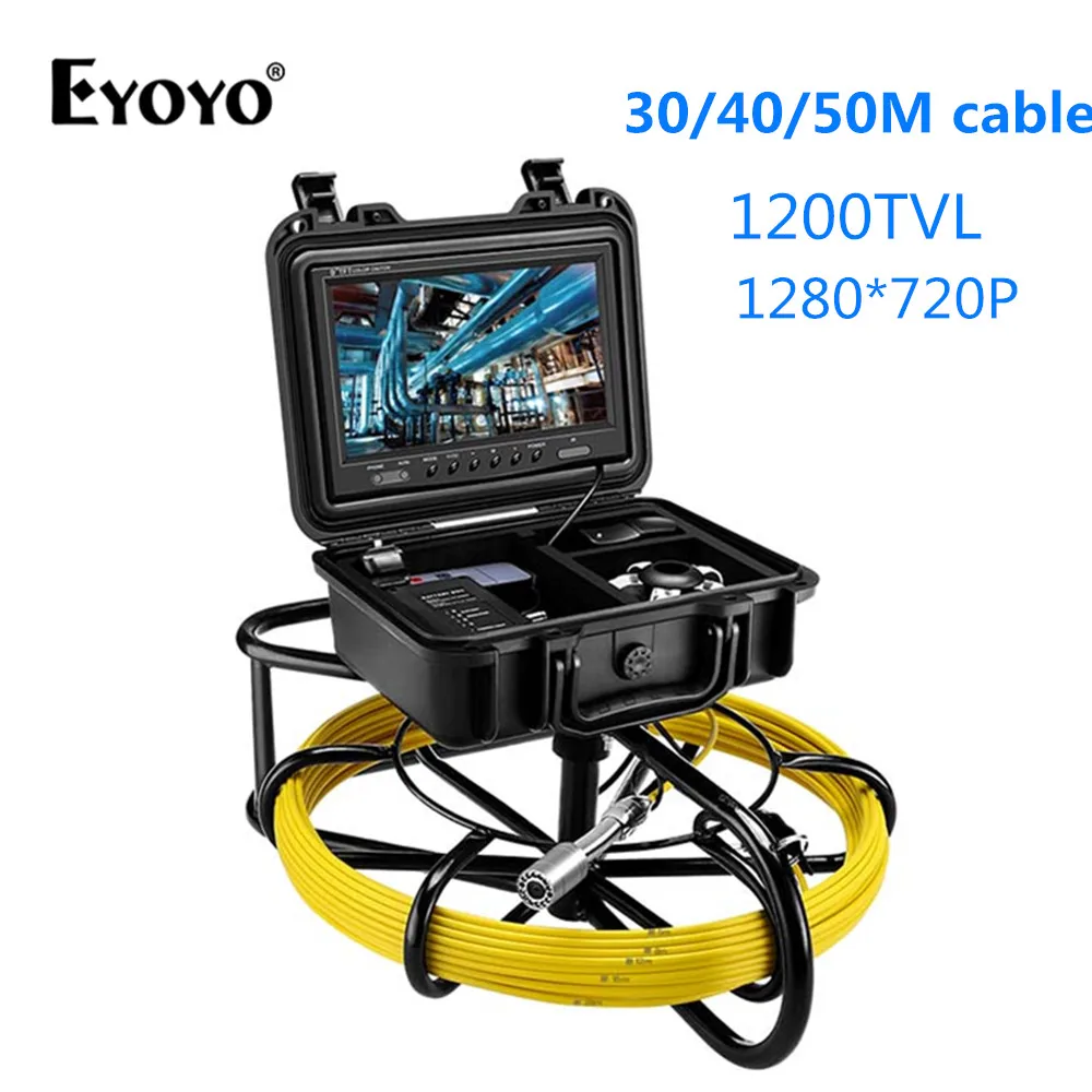 Eyoyo HD 1280*720P трубопровод эндоскоп Инспекционная камера Подводная промышленная