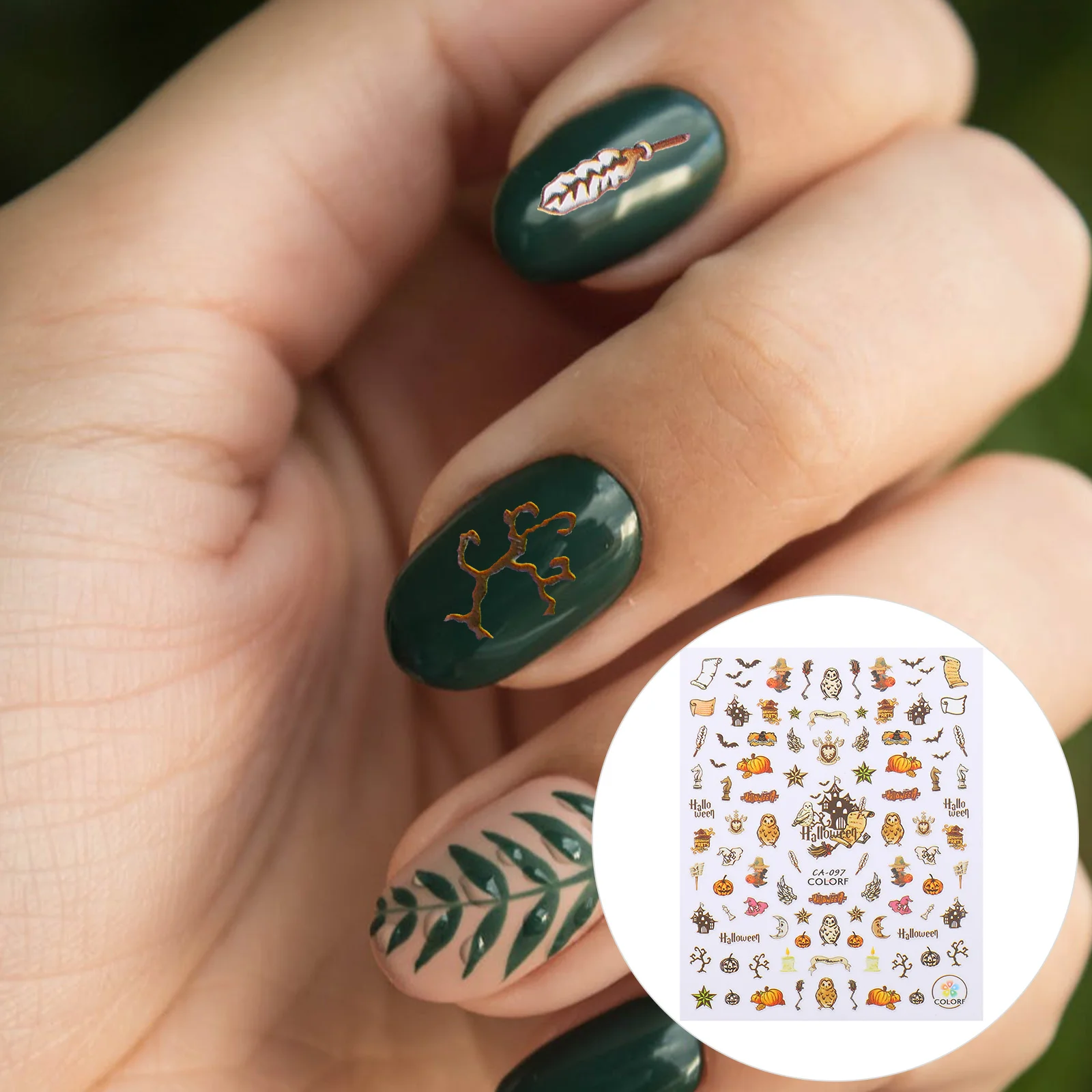 

6 листов тематических наклеек для ногтей, наклейки, самоклеящиеся украшения для ногтей