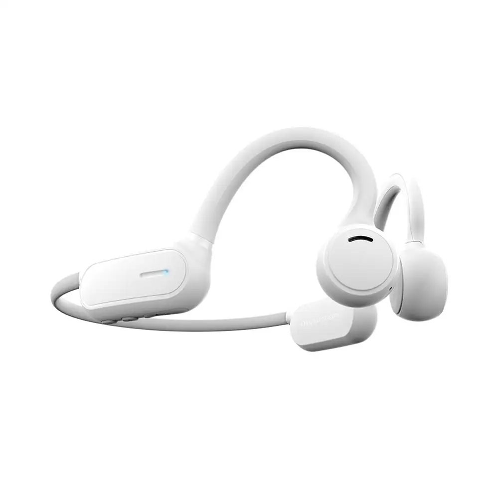 White Новые спортивные Bluetooth наушники, водонепроницаемые, костной проводимости, наушники Smart Touch, не вставляемые в ухо, 6D панорамный объемный звук, гарнитура - Цвет: White