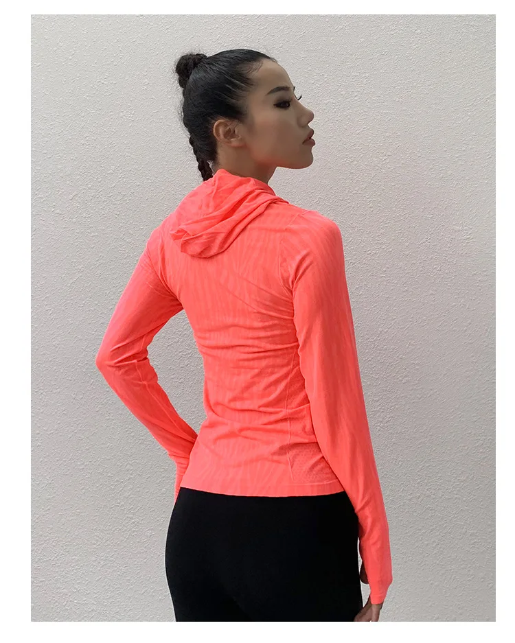 Женское Спортивное повседневное пальто с длинным рукавом для фитнеса и бега