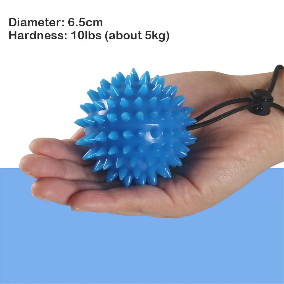 Тренировочный реабилитационный мяч с ручкой ремешком на запястье для дома и