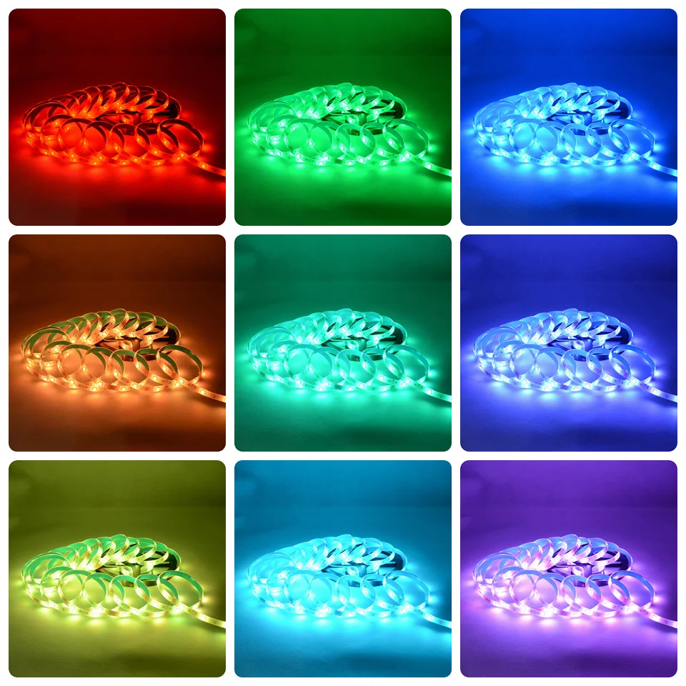 

LED RGB Tape 5050SMD 10M Waterproof RGB Strip 4pin 12V Backlight Colorful LED Strip for Living Room Bedroom Garden Parties
