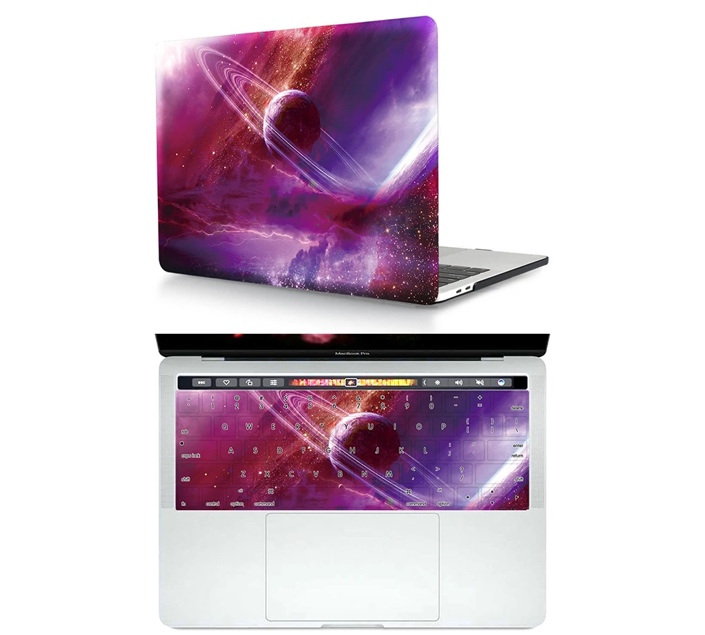 Жесткий чехол HRH 2в1 с рисунком неба и силиконовой клавиатурой для Mac Pro13 &quotA2159 Retina