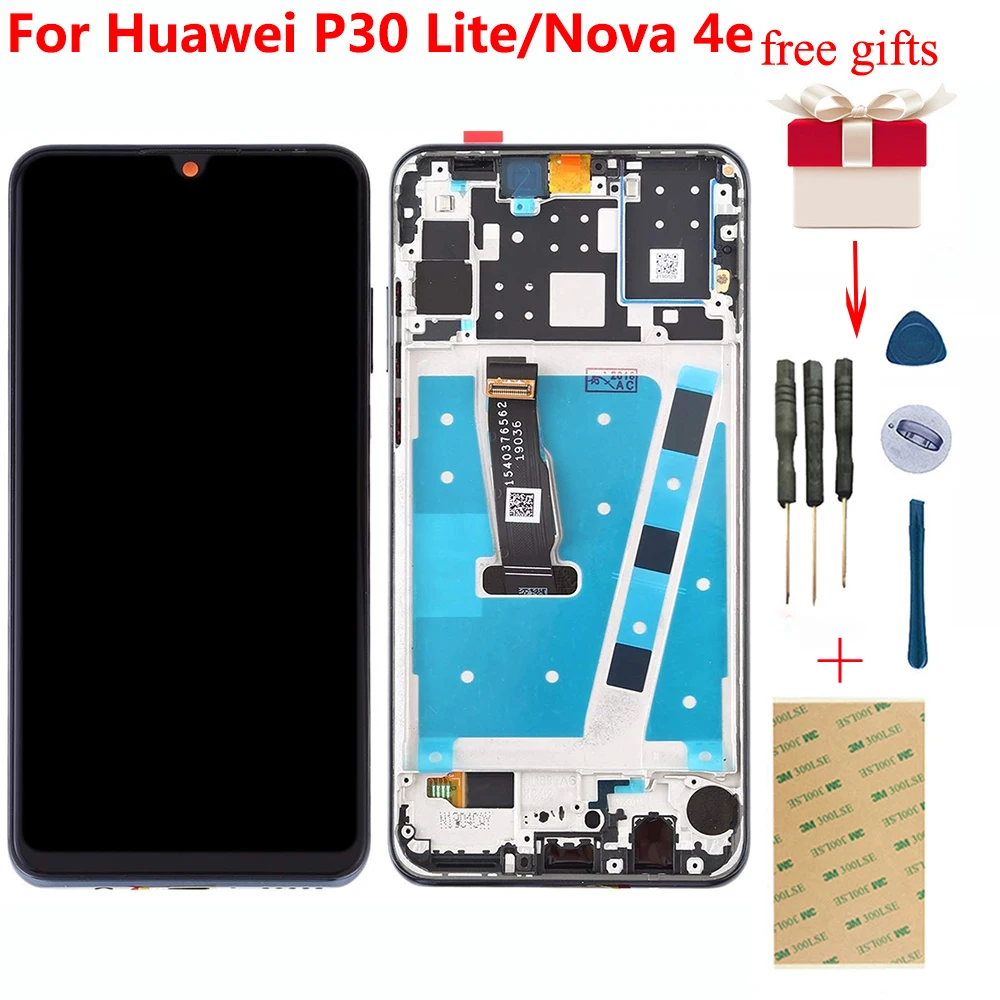 Для HUAWEI P30 Lite ЖК дисплей сенсорный экран дигитайзер с сенсорной панелью для в