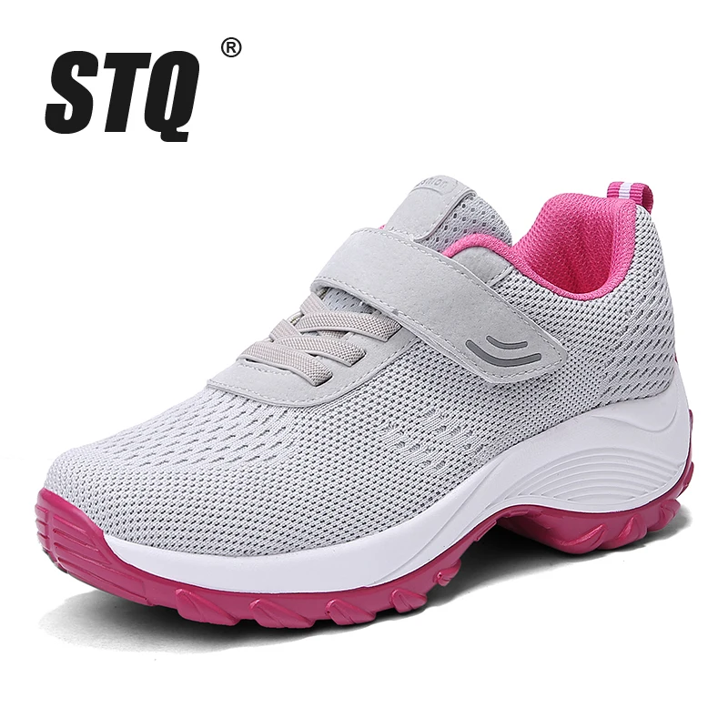 STQ 2020 осенние женские кроссовки легкие дышащие сетчатые Chaussures Femme на платформе со