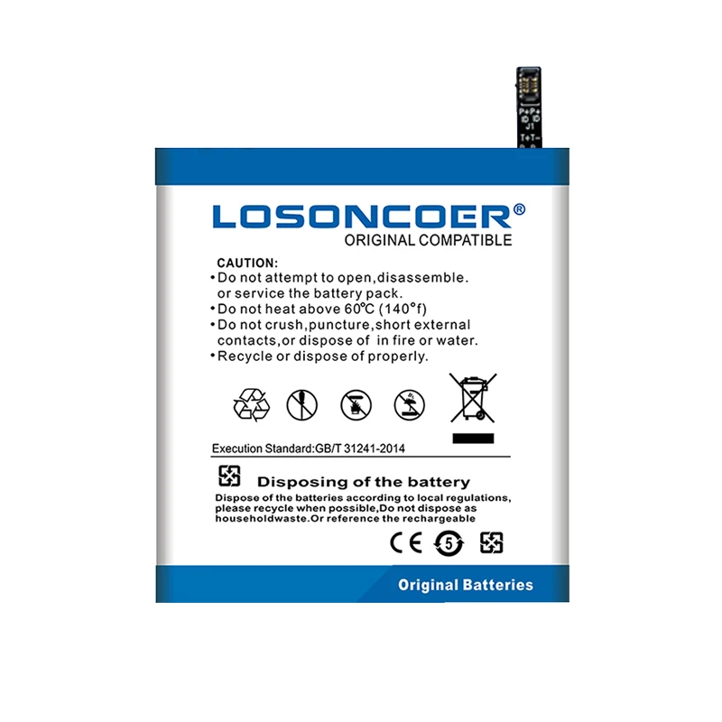 Аккумулятор LOSONCOER BL272 5000 мАч для смартфонов Lenovo Vibe K6 Power K33A42 XT1662|Аккумуляторы