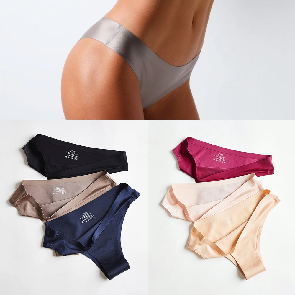 Трусы женские бесшовные нейлон цвет в ассортименте M L XL XXL размера плюс|Женские