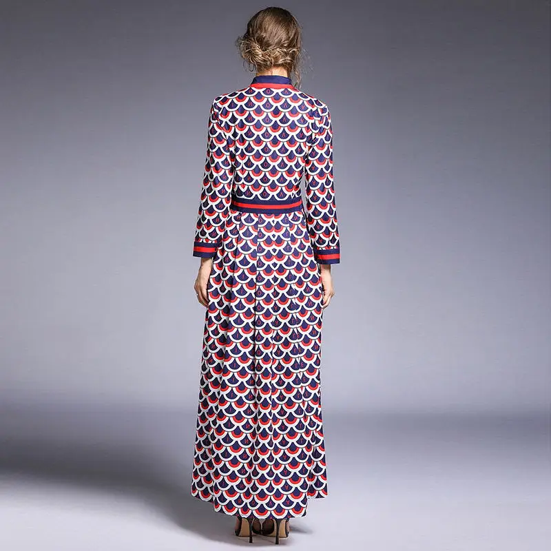 Брендовое Длинное Макси платье с принтом больших размеров сексуальное