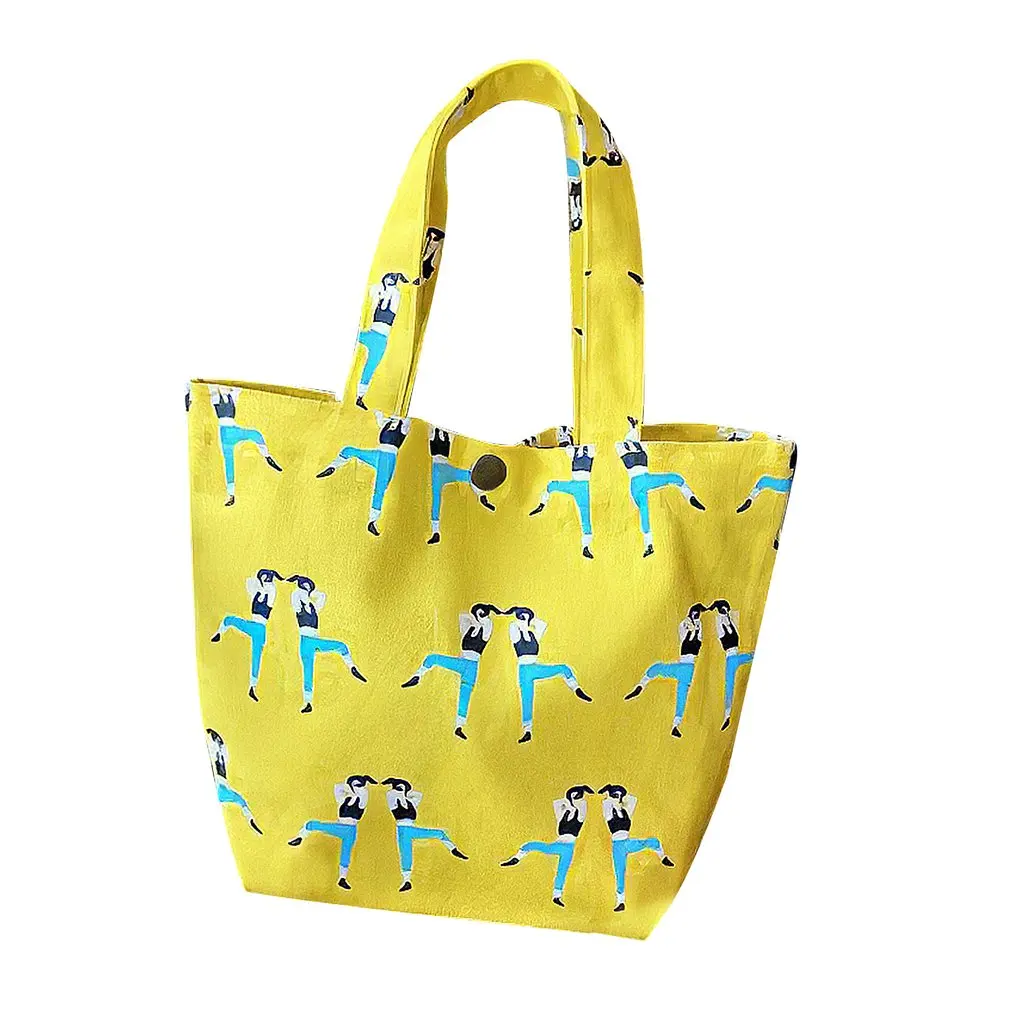 

Lunch Solid Color Canvas Small Cloth Bag Portable Canvas Lunch Box Cosmetic Bag Clutch Storage Female Bag