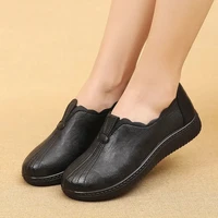 spring 2021 fashion black shoes for women flats weightlight mother casual comfortable shoes woman flats