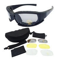 military fans x7 goggles bulletproof impact proof changeable shooting tactical glasses