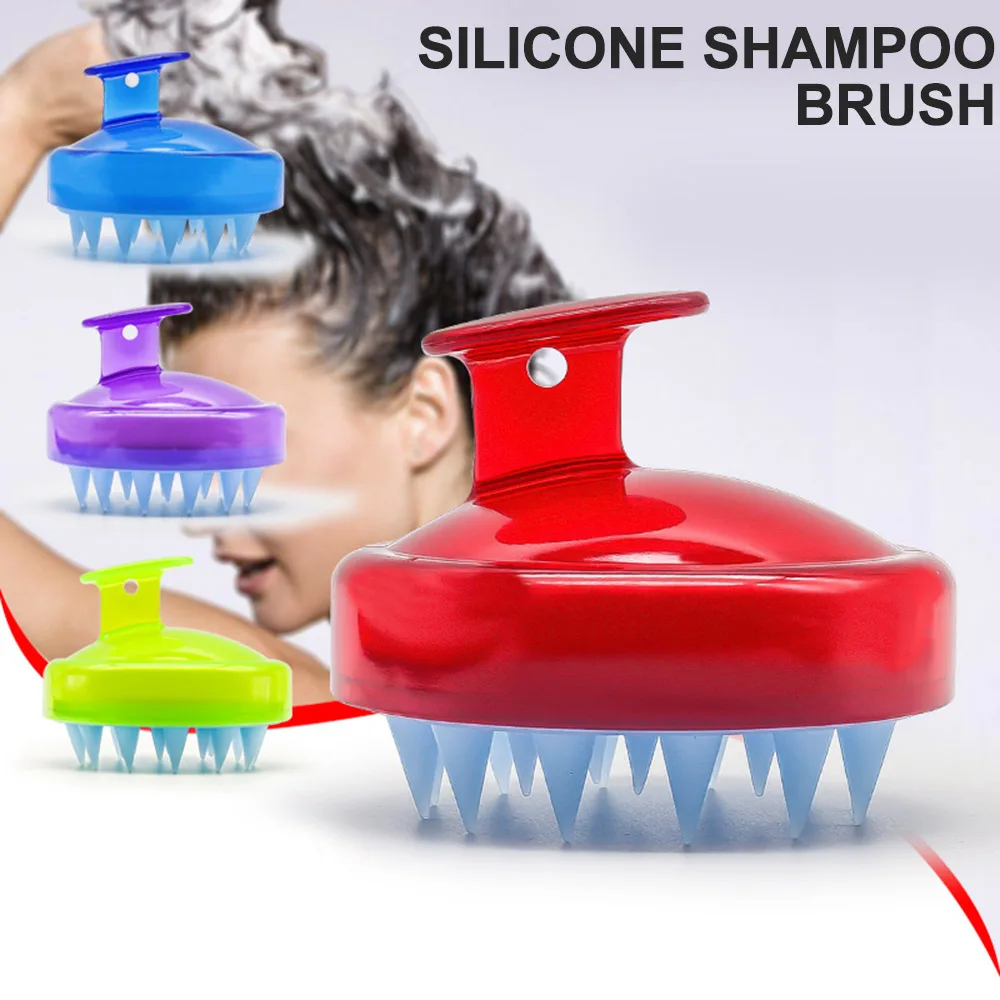 8 видов цветов силиконовый массажер для кожи головы шампунь щетка ручной