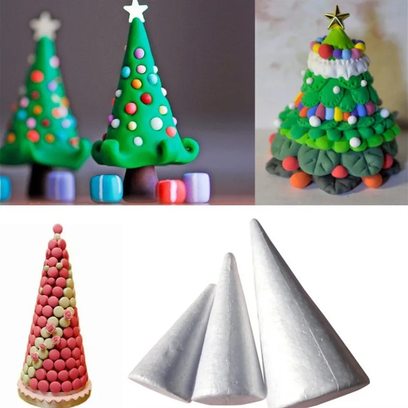 Рождественский пенополистирол искусственная пена плоский конус для рукоделия