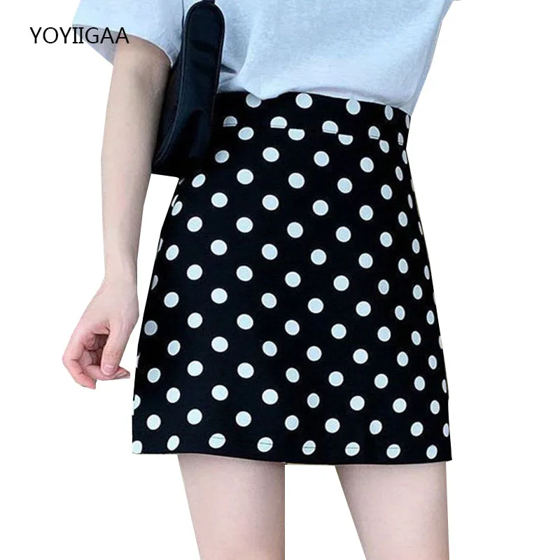 

Polka Dot Skirt Summer Women A-line Skirt High Waist Female Mini Skirts Fashion Chic Ladies Short Skirt Harajuku Woman Skirts