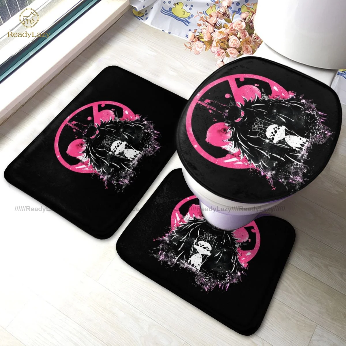 

Коврик для ванной Doflamingo из полиэстера, набор из 3 предметов, мягкий современный коврик для ванной комнаты