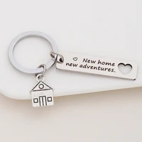 new home new adventures memories keychain housewarming gift for homeowners keyring moving in together first home key chain