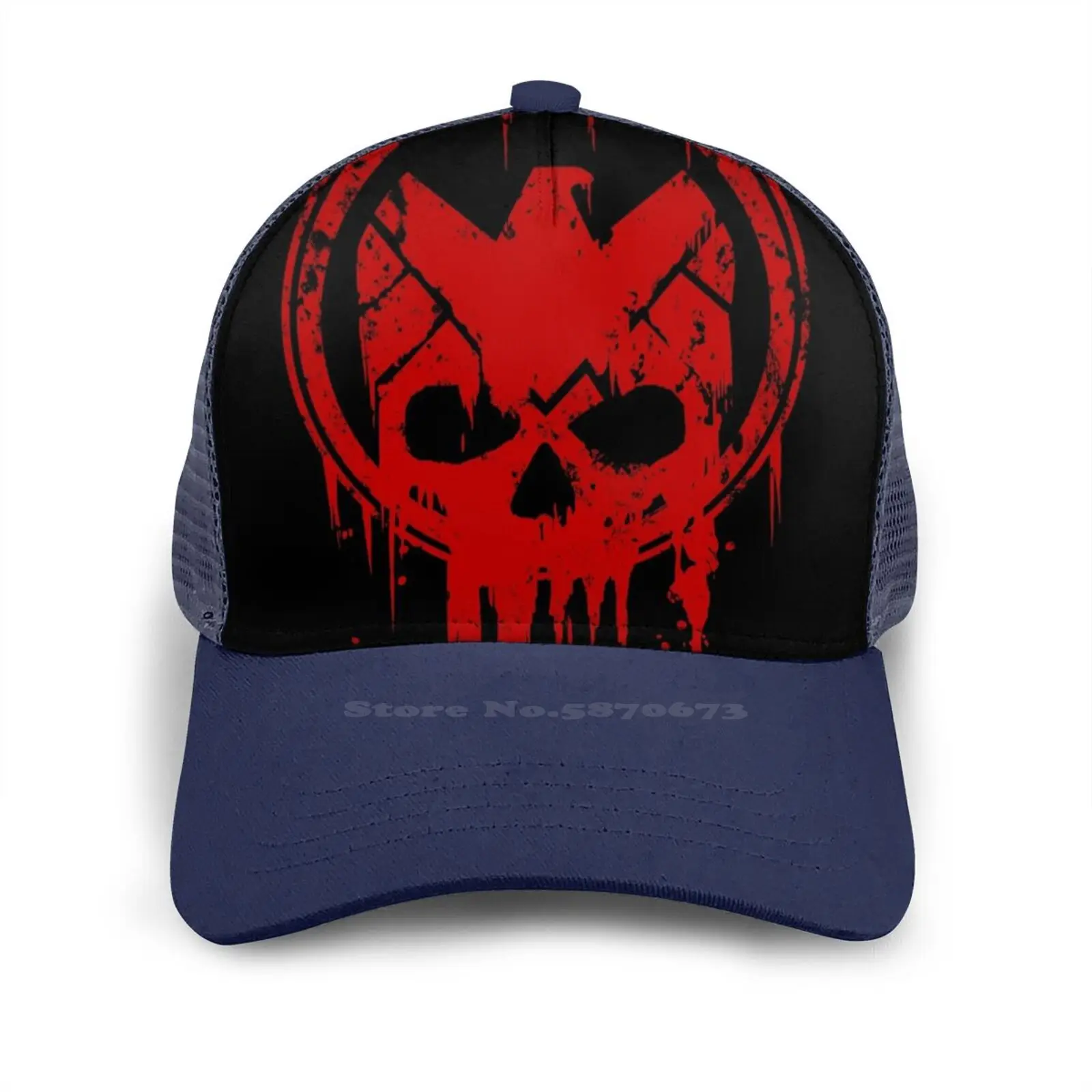

Compromised (Red) Flat Cap Curved Hat Mesh Cap Hydra Shield Comic Film Movie