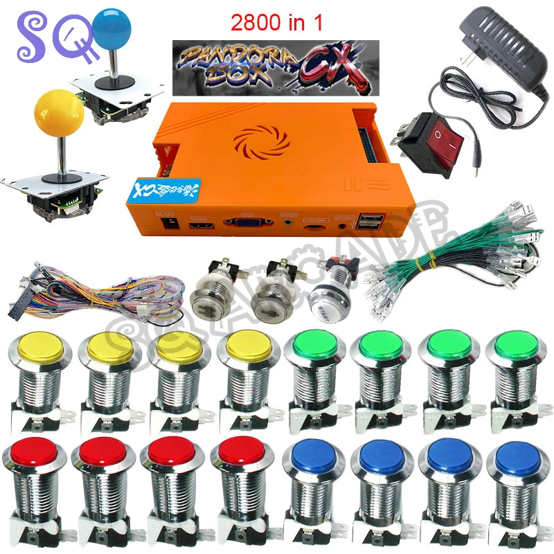

Pandora's Box CX 2800 in 1 Autosave 4 players can add game button joystick USB handle power DIY kit