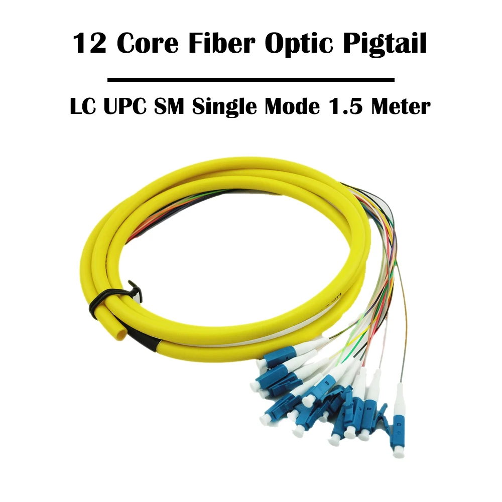 LC волоконно оптический отрезок 1 5 м 12 ядер UPC/APC SM одномодовый мм Многомодовый FTTH
