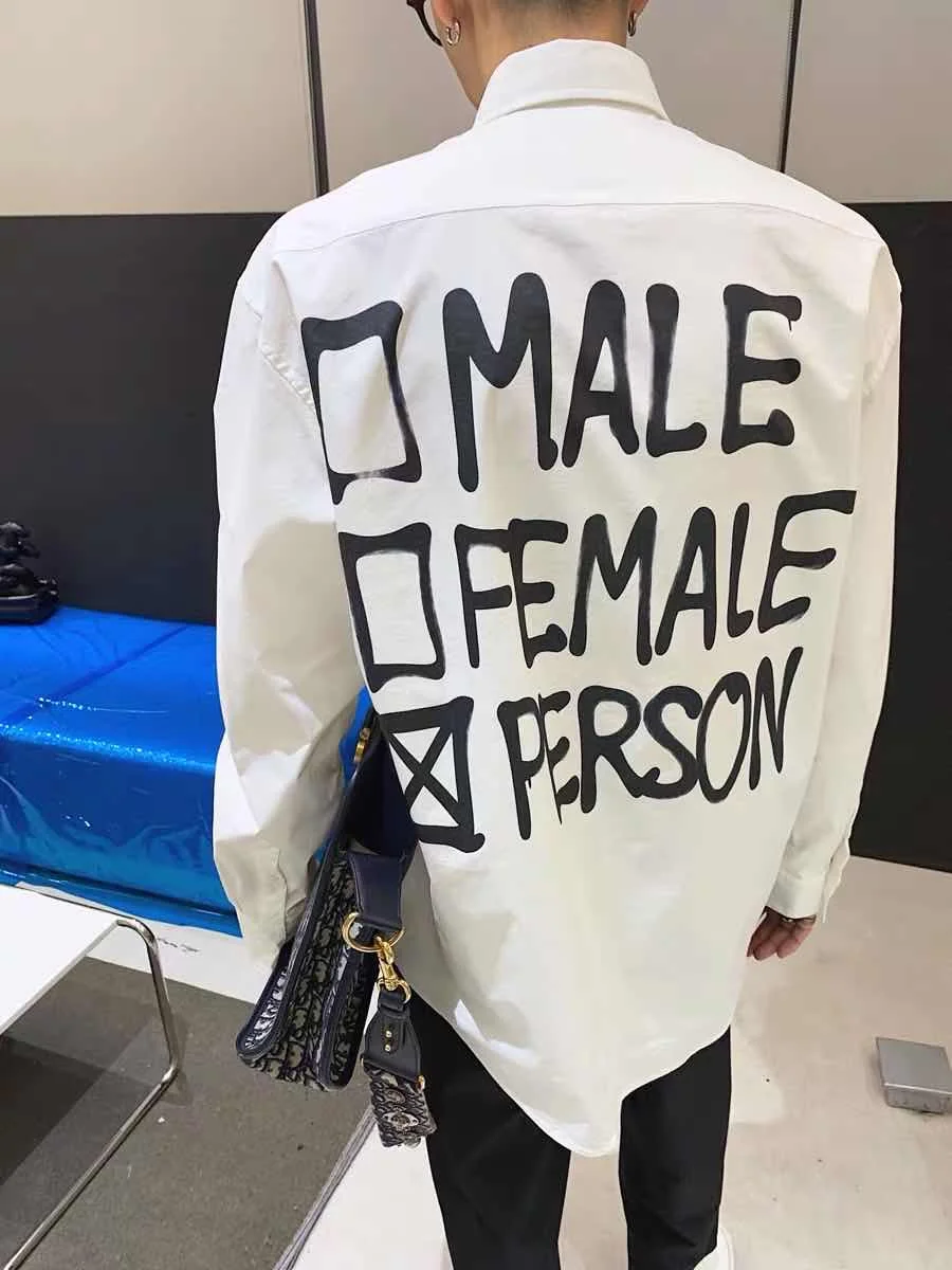 

Oversize Vetements Shirt Men Women 1:1 High Quality Male Female Person Printing On The Back V Embroidery VTM Long Sleeve Top