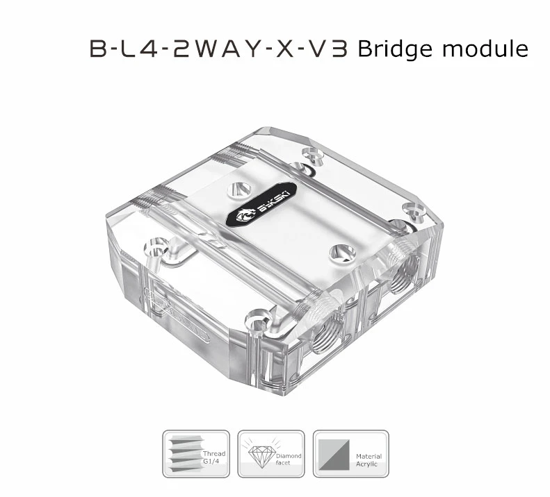 Bykski B-L4-2WAY-X-V3 Multi Graphics Card Bridging Module Acrylic Transparent Connectors For 2/3/4 GPU Connection VGA MOD | Компьютеры и