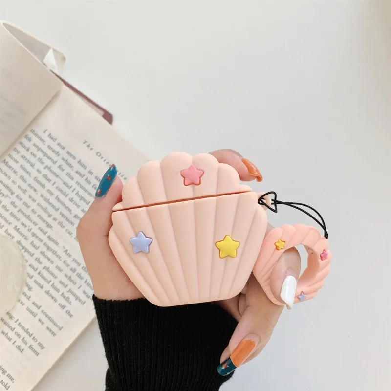 3D чехол с милым мультяшным морским рисунком для Airpods 2 силиконовый наушников Air Pods