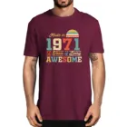 Забавные Рубашки 1971, потрясающие винтажные мужские забавные хлопковые рубашки премиум-класса на 50-летний день рождения, мужские футболки, футболки для девочек