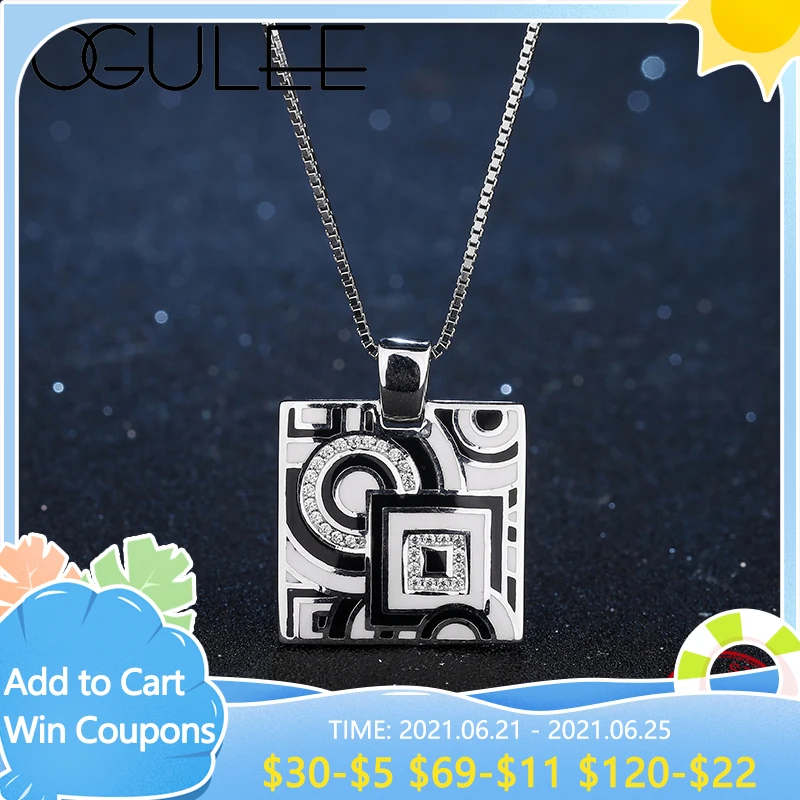 Женские Подвески в форме квадрата лабиринта мечты с цирконием из 100% настоящего