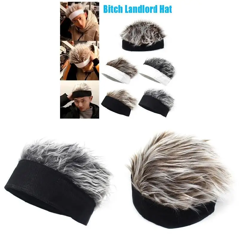 

Men Women Beanie Wig Hat Fun Short Hair Caps Breathable Soft for Party Outdoor B99