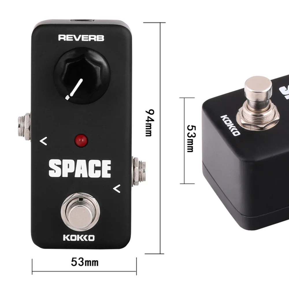 

Mini SPACE Reverb Guitar Effect Pedal True Bypass Guitar Effects Pedal Stompbox Guitar Parts Accessories (Black)