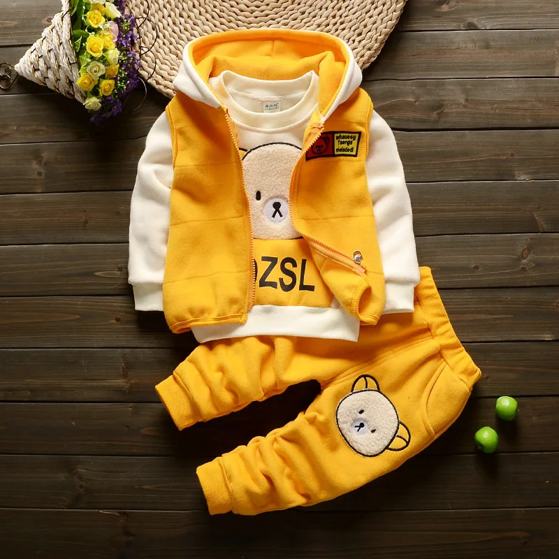 new Baby set Sport Suits for babys fashion coat+T-shirt + Pants Boys&ampgirls Tracksuit Sets | Детская одежда и обувь