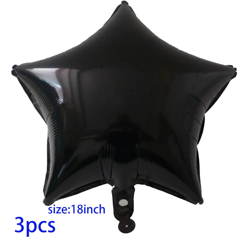 3pcs 18inch star 10 шт./лот надувные воздушные шары в форме черепа, летучей мыши, тыквы, украшения для Хэллоуина, детские игрушки для Хэллоуина, украшения для дня рождения, латексные шары - Цвет: 3pcs 18inch star