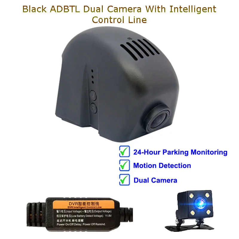 Black Tow Cam Line Jabriel Скрытая 1080P Автоматическая Автомобильная камера dash cam 24 часа в сутки Регистраторы сзади Камера для audi a3 8p 8v a4 b8 b6 b7 a6 c5 c6 c7 a5 a1 q5 q7 - Название цвета: Black Tow Cam Line