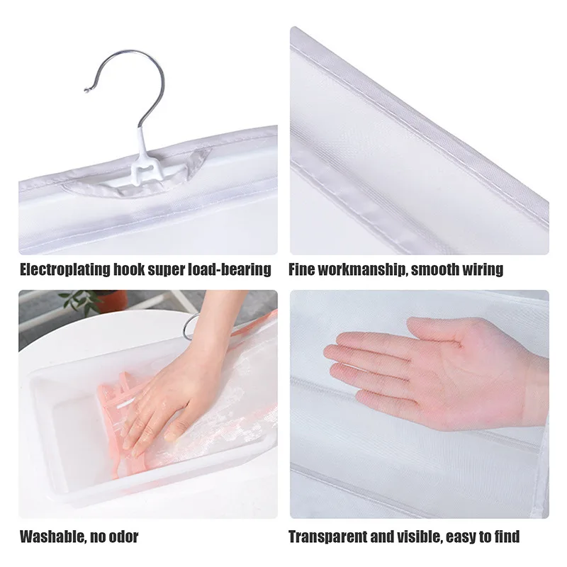 

New Mesh Handbag Hanging Organizer Hanging Wardrobe Organizer Three-dimensional Storage Hanging Bag Handbag Organizer for Closet