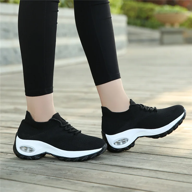 Женская прогулочная обувь Кроссовки из сетчатого материала Спортивная Большие