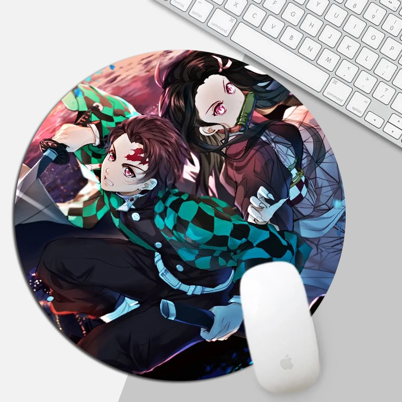 Пользовательский круглый коврик для мыши сделай сам с аниме рассекающим демонов