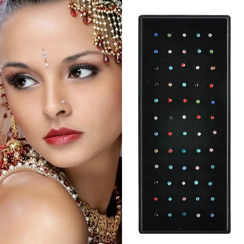 Стразы из нержавеющей стали для пирсинга носа серьги-гвоздики ювелирное изделие