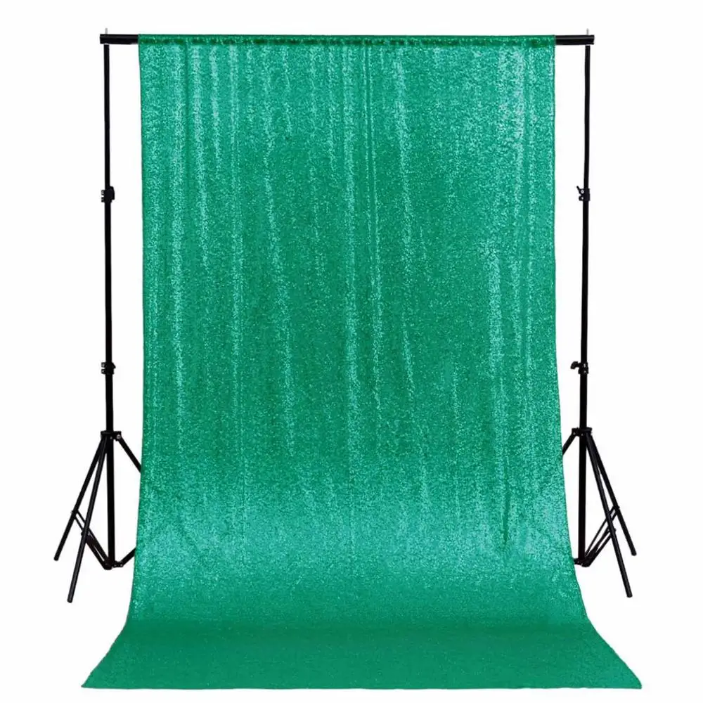 Christmas Green Блесток фон занавес радужные Свадебные украшения белого цвета 24x120 дюймов фото фон занавес s сценический Backdrops-M190921 - Цвет: Christmas Green