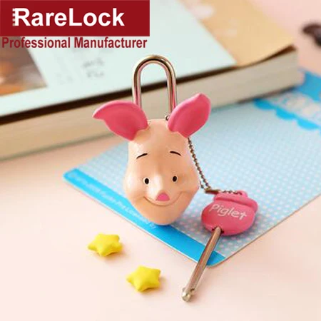 Piglet Rarelock мультяшный замок миниатюрный для детей дорожная сумка спортивный рюкзак сумочка ювелирный замок коробка DIY MMS573 hh - Цвет: Piglet