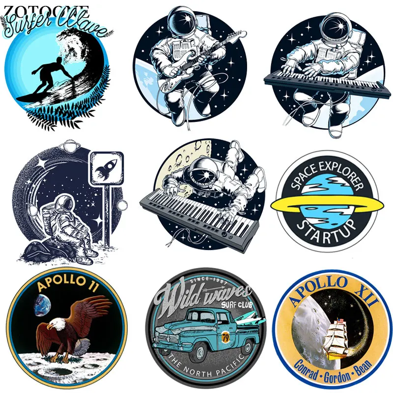 Нашивка с космонавтом ZOTOONE наклейки космосом планетой Орлом|Заплатки| |