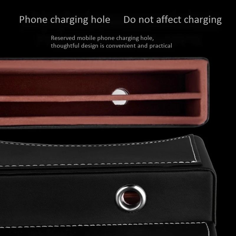 Seat Gap Filler Console Manager Car Pocket Catcher Storage Box for Smart Phone Change Coin Wallet Key (Black + | Автомобили и